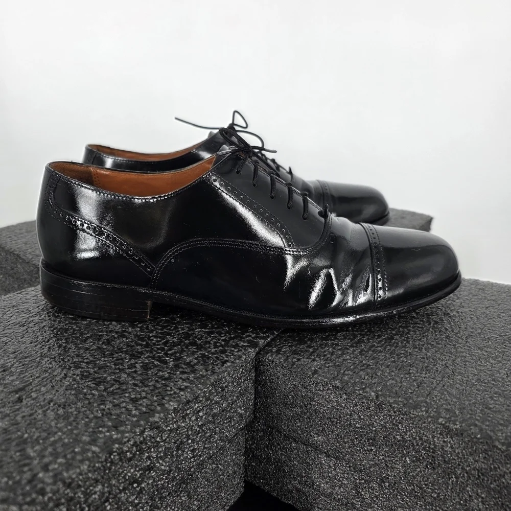 Bostonian Classics Men's Black Leather Cap Toe Oxford Dress Shoes Size 9 M First